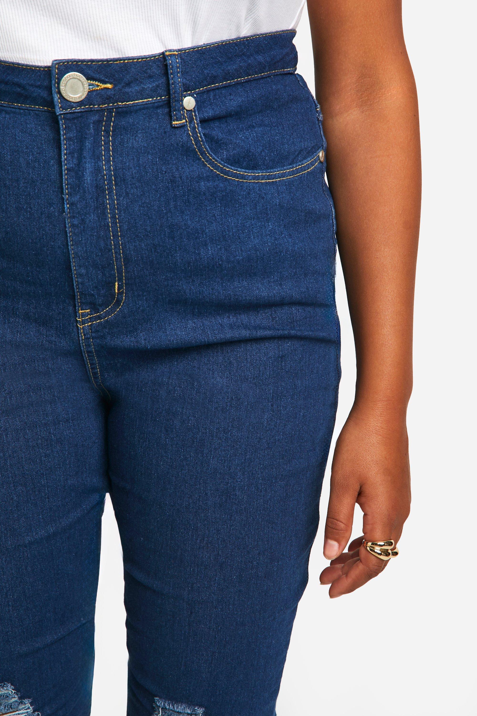 Jeans femme taille shop haute slim grande taille